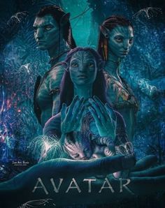 avatar movie poster with two people holding each other