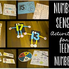 the number sense activities for ten numbers