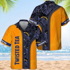 Tropical Inside Twisted Tea Hawaiian Shirt | Twisted Tea Beach Shirt Twisted Tea, Whimsical Forest, Forest Design, Coffee Routine, Morning Ritual, Beach Shirts, Palm Leaves, Classic Shirt, Summer Shirts