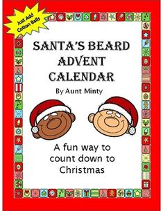 the santa's beard calendar for kids