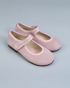 Elizabeth Pink Suede Mary-Jane With Velcro Closure - Shoe Classic Adjustable Mary Janes With Closed Toe, Pink Flat Heel Mary Janes For Spring, Cute Pink Closed Toe Mary Janes, Pink Mary Jane Low Heels, Pink Leather Mary Janes With Round Toe, Pink Mary Janes With Buckle Closure And Round Toe, Low-top Leather Mary Janes With Rubber Sole, Boy Styles, Summer Pieces