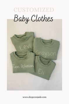 Here you will find custom hand embroidered baby goods that are perfect for gifts, monthly milestone pictures, birth or pregnancy announcements, or just to make your baby look even more adorable! -baby aesthetic -baby name outfit -baby photography -motherhood -new mom -baby fashion -birth announcement photography ideas -baby coming home outfit -personalized outfits -customized baby outfits -hand stitched -family photos -family photo baby outfits -girl name ideas -boy name ideas