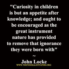 john lockee quote about curiosity in children