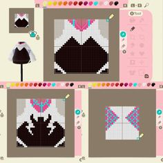 the screenshot shows how to make a cross stitch pattern with different shapes and sizes