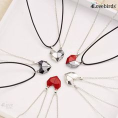 2pcs Magnetic Heart Necklace, Couple Necklace, Magnetic Couple Necklace, Lover Necklace, Miss You Necklace, Friendship & Love Christmas Gift http://4lovebirds.com/products/2pcs-magnetic-heart-necklace-couple-25352 Necklace Couple, Couple Heart, Lover Necklace, Necklace Friendship, Couple Necklace, Lovers Necklace, Heart Shaped Jewelry, Friendship Love, Couple Necklaces