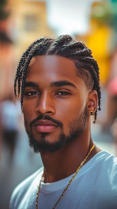 Explore 29 Diverse and Creative Black Men Cornrows Styles for All Events and Personalities Head Shapes Hairstyles, Black Hairstyles Men, Afro Twists, Hairstyles Men Black, Rockstar Hairstyles, Cornrow Mohawk, Black Men Cornrows, Men Cornrows, Cornrow Designs