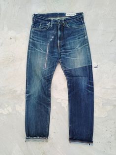 Kapital Selvedge Jeans Made in Japan Nicely faded from raw denim Repair at some parts Replaced left leg with another jeans's One of a kind! ACTUAL MEASUREMENT (Inch) Waist 15.5 Outseam 40 Inseam 29.5 Leg Opening 7 Rise 12 Thigh 11 CN677 NOTE 1) All items are 100% authentic. 2) All items should be WASHED before use. 3) Do not rely on tag size as pre-worn items may have been altered, stretched or shrunk. 4) The best way to ensure a correct fit is to compare our measurements with the measurements of a similar item that you know fits you well. 5) Please refer all images, and enlarge them for better details. 6) All measurements are been taken with the garment flat on the floor. 7) NO RETURN NO REFUND AFTER PURCHASE. 8) Please do not expect it to be like new as mostly are used item, unless menti Faded Selvedge Jeans For Streetwear, Faded Selvedge Denim Jeans, Faded Selvedge Rigid Denim Jeans, Denim Repair, Jack And Jones, Denim Inspiration, Raw Denim, Mens Denim, Made In Japan