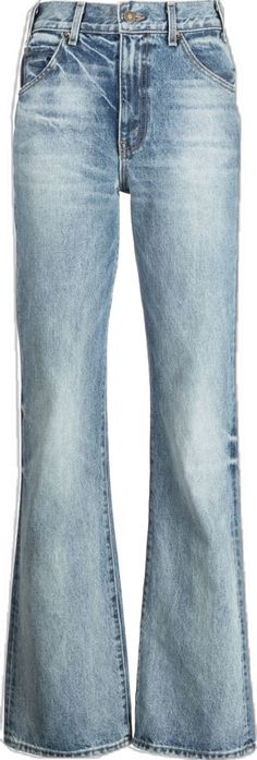 Classic Blue Flare Jeans, Classic Blue Flare Jeans With Belt Loops, Classic Blue Cropped Flare Jeans, Classic Blue Cropped Leg Flare Jeans, Classic Light Wash Flare Jeans With Five Pockets, Bohemian Wedding Guest, Yoko London, Nili Lotan, City Dress