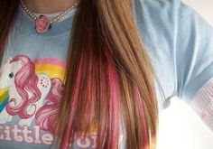 Brown Hair With Pink, Brown Hair With Pink Highlights, Brown And Pink Hair, Hair Do, Pink Highlights, Super Hair