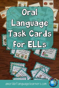 oral language task cards for ells on a table with the words, what is it?