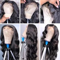 Body Wave 360 Lace Front Wig Branzilian Virgin Hunan Hair For Women Pre Plucked Natural Black Natural Curly Wig, Body Wave Lace Front Wig, Human Lace Wigs, Wave Lace Front Wig, Ponytail Wig, Hd Lace Frontal, Lace Front Wigs Human Hair, Wigs Human Hair, Body Wave Wig