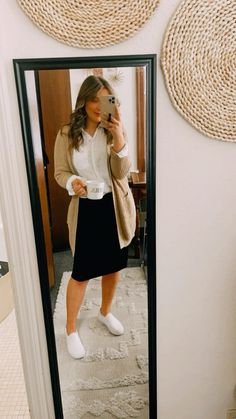 Neutrals/teacher inspo/modest fashion/classy Elegant Modest Everyday Outfits, Modest Casual Fall Outfits, Modest Teacher Outfits Skirts, Modest Cozy Outfits, Fall Pentecostal Outfits Casual, Modern Mennonite Fashion, Preachers Wife Outfits, Cozy Modest Outfits, Petite Modest Outfits