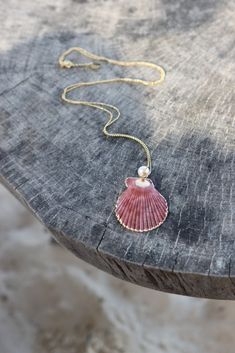 Diy Seashell Jewelry, Shell Charm Necklace, Seashell Jewelry, Pearls Necklace, Seashell Necklace, Seashell Crafts, Classy Jewelry, Clever Crafts, Shell Jewelry