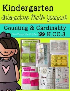 an interactive math journal for kids to practice counting and cardinality with k c3