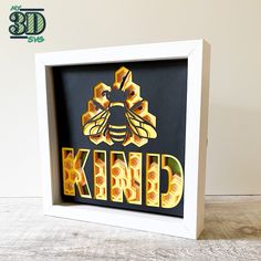 the word kind is made out of honeycombs