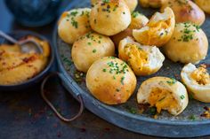 some food is sitting on a plate and ready to be eaten