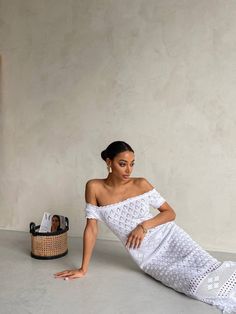 Knit Beach Dress, Midi Dress For Women, Ankle Dress, Boho Midi Dress, Boho Summer Dresses, Romantic Date, Dress For Summer, Summer White, Midi Dress Summer