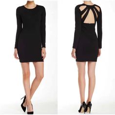 New With Tags!! Sexy And Unique Lbd Parker Mariel Jersey Bodycon Black Mini Dress Crew Neck Long Sleeves Back Strappy Cutout Detail 55% Rayon, 30% Nylon, 15% Elastane Size Small Questions? Leave A Comment Below! Fitted Long Sleeve Bodycon Dress With Cutout Back, Long Sleeve Bodycon Mini Dress With Cutout Back, Bodycon Long Sleeve Mini Dress With Cutout Back, Stretch Long Sleeve Bodycon Dress With Cutout Back, Cutout Bodycon Dress For Cocktail, Long Sleeve Bodycon Dress With Cutout Back, Chic Long Sleeve Bodycon Dress With Cutout Back, Fitted Mini Bodycon Dress With Cutout Back, Chic Long Sleeve Mini Dress With Cutout Back