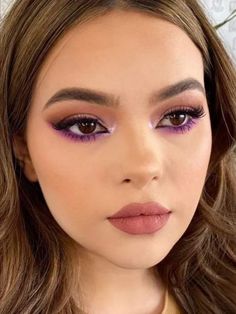 Makeup With Purple Dress, Makeup With Purple, Makeup Looks Pink, Purple Makeup Looks, Makeup Ojos, Maquillage On Fleek, Formal Makeup