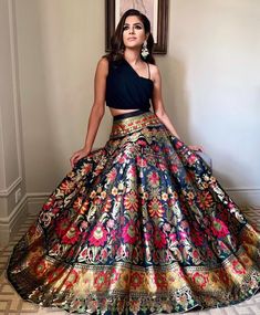 Black Banarasi Silk Readymade Stitched Lehenga Choli, Lehenga for Women, Wedding Lehenga, Chaniya Choli Festive Wear Lehenga Women's Lehenga - Etsy Orang India, Brocade Lehenga, Crop Top Lehenga, Choli For Women, Indian Lehenga Choli, Indian Outfits Lehenga, Lehnga Dress, Lengha Choli, Gaun Fashion