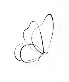 a black and white drawing of a butterfly