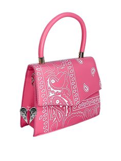 *Bandana / Paisley Print Purse* *Features* *Paisley Print *Light Weight *Gold Hardware *Magnetic Closure *Top Handle / Crossbody / Shoulder Bag *Gold Chain Accent / Can Go Inside Bag *Polyurethane Material *Measurements* *L 9”x H 7”x W 3 ½” *Top Handle Drop 5” / Opening 5” *Adjustable Shoulder Strap 12”-24” Drop *Available In 8 Colors: Red / Royal Blue / White / Black / Light Pink / Light Purple / Yellow /  Light Blue *Yellow Is Sold Out *Ships out within 1 day of purchasing. Please message me with any questions. Thank You!! Bandana Purse, Bandana Bag, Printed Purse, Inside Bag, Pretty Bags, Yellow Light, Blue White And Black, Pink Light, Black Light