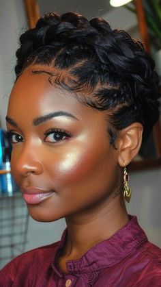 24 Stunning Protective Styles for 4C Hair: Show Your True Self Halo Twist Natural Hair, Braided Halo Hairstyles For Black Women, Protective Updos For Natural Hair, Black Professional Hairstyles, Halo Braid With Braids, Natural Up Dos For Black Women, Natural Hair Workout Styles, Braids For 4c Hair, Fancy Natural Hairstyles Black Women