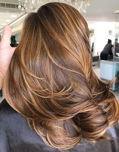 Carmel Highlights On Blond Hair, Copper Brown Hair With Highlights, Copper Highlights On Brown Hair, Caramel Hair Color Ideas, Golden Highlights Brown Hair, Caramel Hair Color, Carmel Hair Color, Caramel Brown Hair, Honey Hair Color