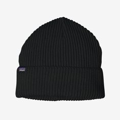 Patagonia Black Fishermans Rolled Beanie is made from soft 100% recycled polyester yarn. It is comfortable and loosens with wear and features a rib knit cuff and a low profile fit. Fair Trade Certified™ sewn One size fits allModel picture shown for fit. ImportedENVIRONMENTAL NOTEUsing recycled polyester lessens our dependence on petroleum as a raw material source, curbs discards and reduces toxic emissions from incinerators. BRAND FACTSPatagonia grew out of a small company that made tools for cl Patagonia Brand, Climbing Helmet, Yvon Chouinard, Fisherman Beanie, Skateboarder, Polyester Yarn, Knit Cuff, Outdoor Outfit, Beanie Hats