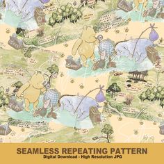 seamless repeating pattern with elephants and other animals