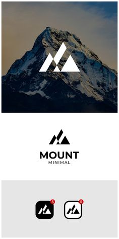 the mountain logo is designed to look like it has two mountains on top and one in the