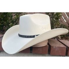 Features Breathable, Lightweight, Wide Brim Department Men Occasion Rodeo Size Large Material Straw Style Cowboy Hat Color Off White Theme Western This Is A Nice Western Cowboy Rodeo Hat. With An Elastic Band On The Inside For A Comfortable Fit. Fitted Western Style Six-panel Hat Bands, Adjustable Hats For Rodeo, Classic Outdoor Hat Bands, Western Style Solid Color Hat Bands For Outdoor, Classic White Hat For Ranch, White Short Brim Ranch Hat, White Short Brim Hat For Ranch, White Flat Brim Hat For Ranch, White Flat Brim Sun Hat