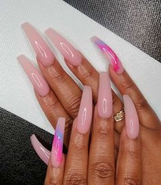 Nail Inspo Square Medium, Medium Coffin Shape Nails, Nail Inspo Square, Baddie Nails Acrylic, Nails Acrylic Pink, Medium Coffin, Acrylic Pink, Shape Nails, Baddie Nails