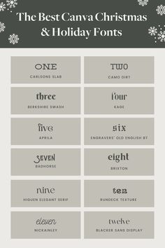 the best canva christmas fonts and holiday font styles to use in your website