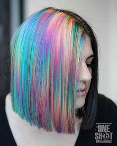 Rainbow Split Dye, Dye Hairstyle, Funky Hair Colors, Split Dye, Hair Today Gone Tomorrow