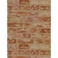 an area rug with brick wallpaper in brown and beige colors, on white background