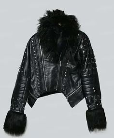 Ragnarok Killstar Black Fur Leather Jacket