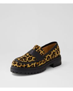 Alanta Leopard Black Pony Leather Loafers. For ultimate 90s vibes, we love moccasin loafers. ALANTA by Mollini feature the classic moccasin silhouette on a heavy-treadded sole for maximum style impact. Leopard Black, Metallic Sneakers, 90s Vibes, Ankle Boots Flat, Long Boots, Sandals For Sale, Boots And Sneakers, Flat Boots, Flat Sneakers