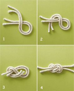 instructions to tie a knot in two different ways