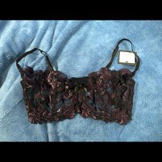 Ann Sunmers Black/Purple Lace Bra. New With Tags. Beautiful. Size 38d. Purple Underwire Bra For Party, Purple Underwire Bra For Night Out, Purple Lace Bra, Ann Summers, Purple Lace, Lace Bra, Women's Intimates, Bra, Tags