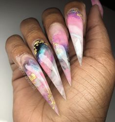 Color Marble Nails, Fall Stilleto Nails, Eclipse Nails, Marble Nail Design, Matte Nail Colors, Splatter Nails, Stilleto Nails Designs, Vegas Nails, Luminous Nails