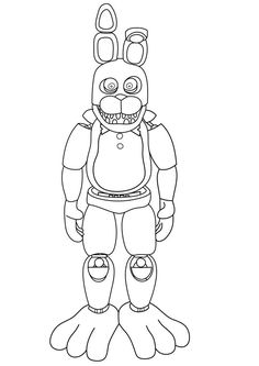 a cartoon character from five nights in five nights, with an evil look on his face