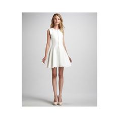 Theory Brings A Slight Edge To The Sweet Bonbi Dress With A Front Zipper. Wear This Ultra-Feminine Frock With Your Favorite Pumps. Bonbi Style In Navarra Crepe. Off-White. Round Neckline; Front Zip. Sleeveless; Wide Shoulder Coverage. Fitted Through Hip. Flared Skirt; Hem Falls Above Knee. Viscose/Virgin Wool/Spandex. Imported. Final Sale. Never Worn; Still Has Tag On It. Non Smoking And No Pet Home. Fitted A-line Mini Dress For Daywear, Feminine A-line Dress With Flattering Silhouette, Fit And Flare A-line Dress For Daywear, Elegant A-line Mini Dress For Casual Occasions, Structured A-line Summer Dress, Feminine White A-line Sleeveless Dress, White Sleeveless Dress With Flattering Silhouette, White Fit And Flare Midi Dress In Mini Length, Structured Mini Length Dress