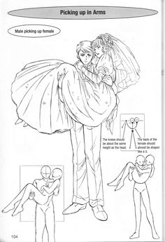 an adult coloring book with instructions on how to draw the bride and groom in their wedding gown