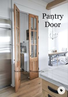 the pantry door is open to let in light