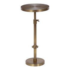 a metal stool with a wooden seat and foot rests on a white background the stool has a round wood top