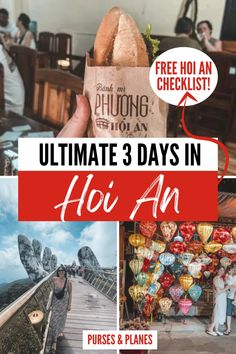 the ultimate 3 days in hoi an, vietnam with text overlaying it