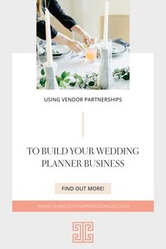 a flyer for a wedding with the words, to build your wedding planner business find out more