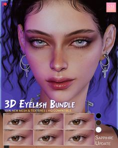 the 3d eyelash bundle includes two different types of eyes