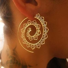 Absolutely love these!! They are gorgeous!    (75% OFF)  We're dropping the price to just $14.95!    SHIPPING & HANDLING:   US Delivery: 8 - 12 Business Days International: 12 - 20 Business Days (T Gear Earrings, Infinity Earrings, Japanese Tattoos, Hippie Earrings, Spiral Earrings, Ethnic Earrings, Heart Drop Earrings, Party Earrings, Big Earrings